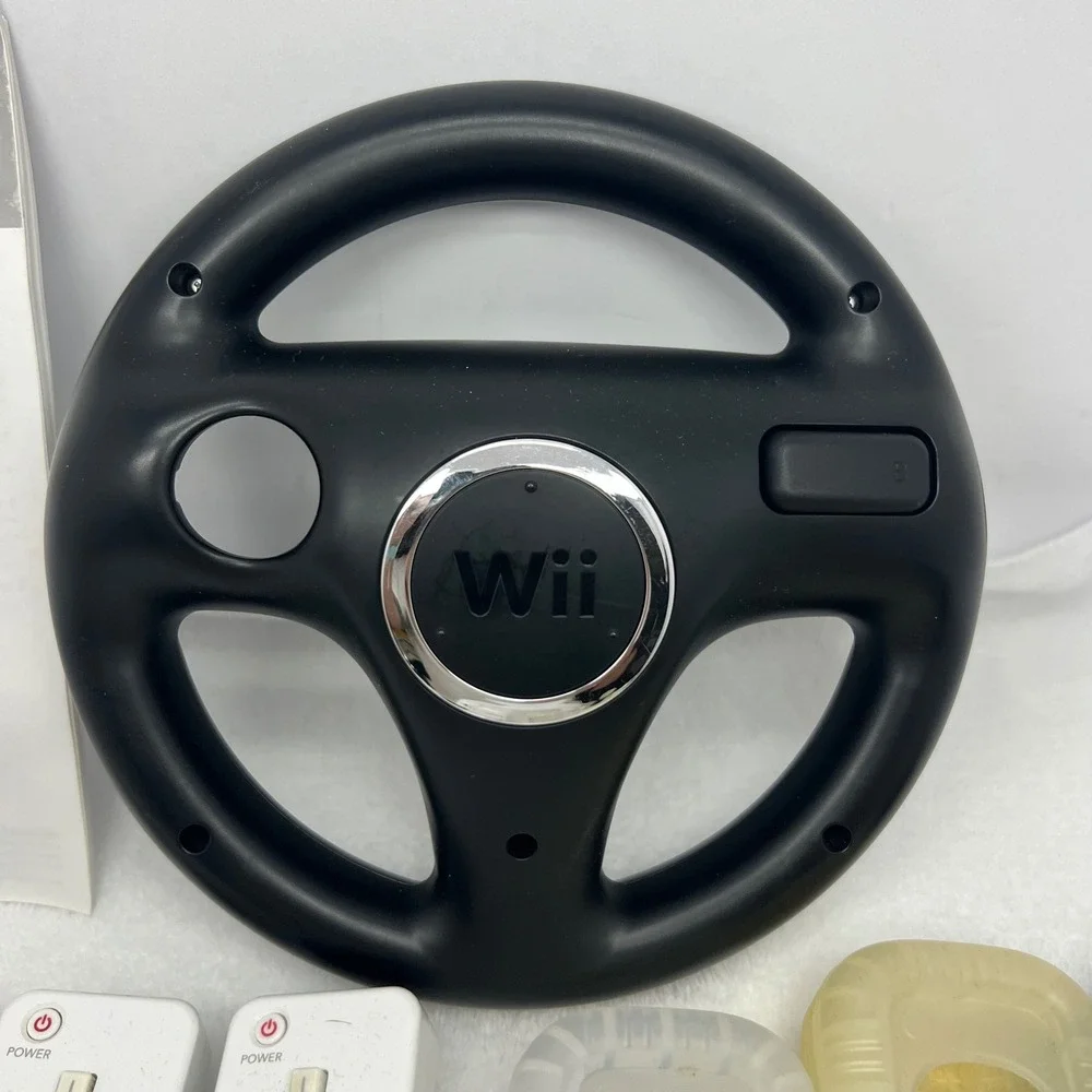 Nintendo Wii Controller Lot 15pc White Black Good Untested OEM Remotes Wheel